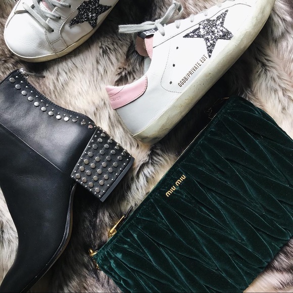 Miu Miu Handbags - Miu Miu Green Quilted Velvet Clutch